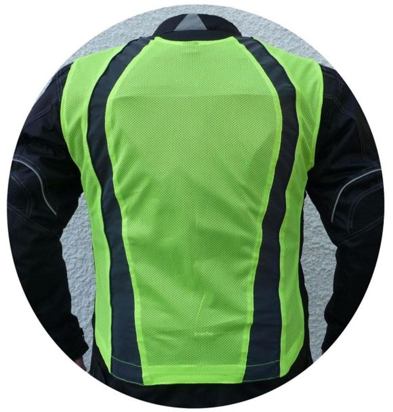 Motorrad Warnweste Sicherheitsweste Reflektorweste neon gelb Gr. S