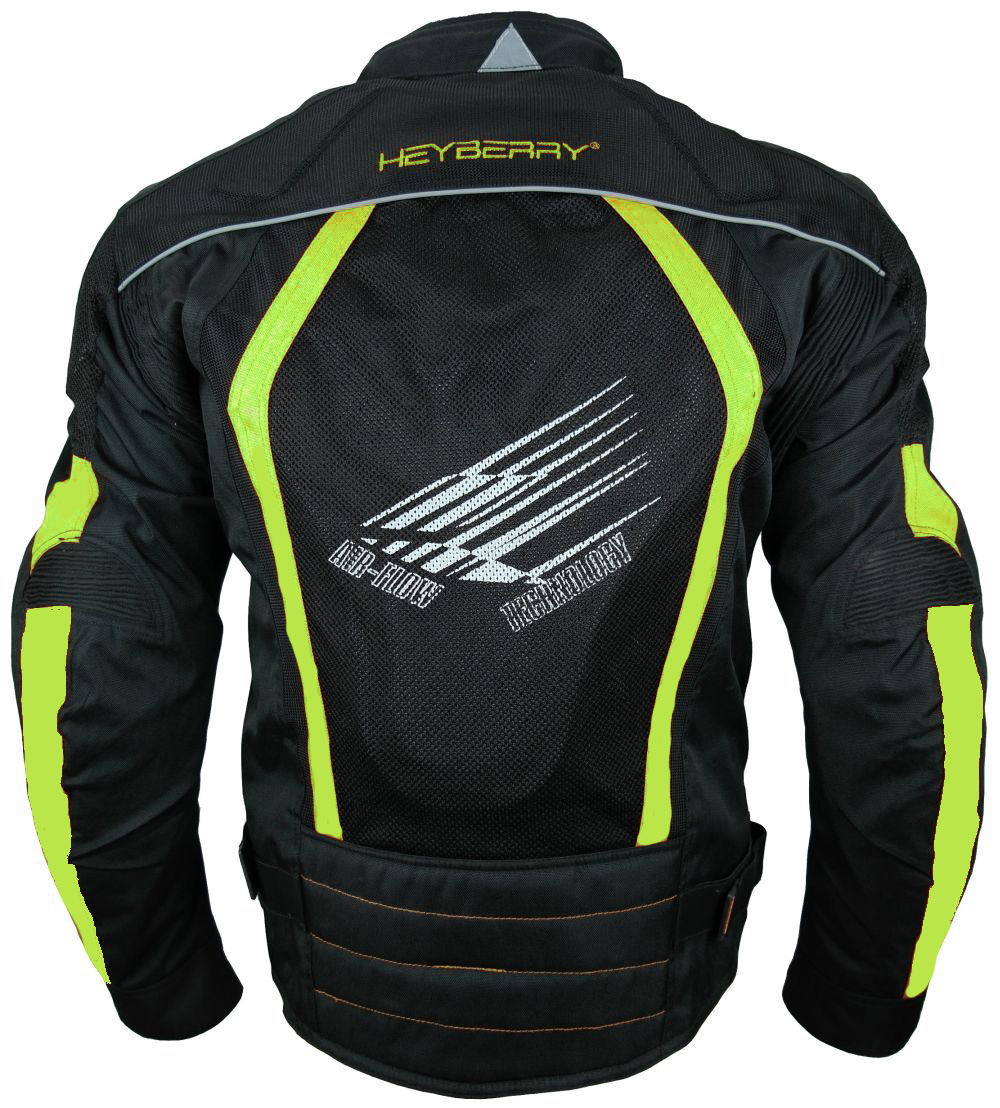 Sommer Motorradjacke Airmesh Motorrad Jacke Schwarz Neon
