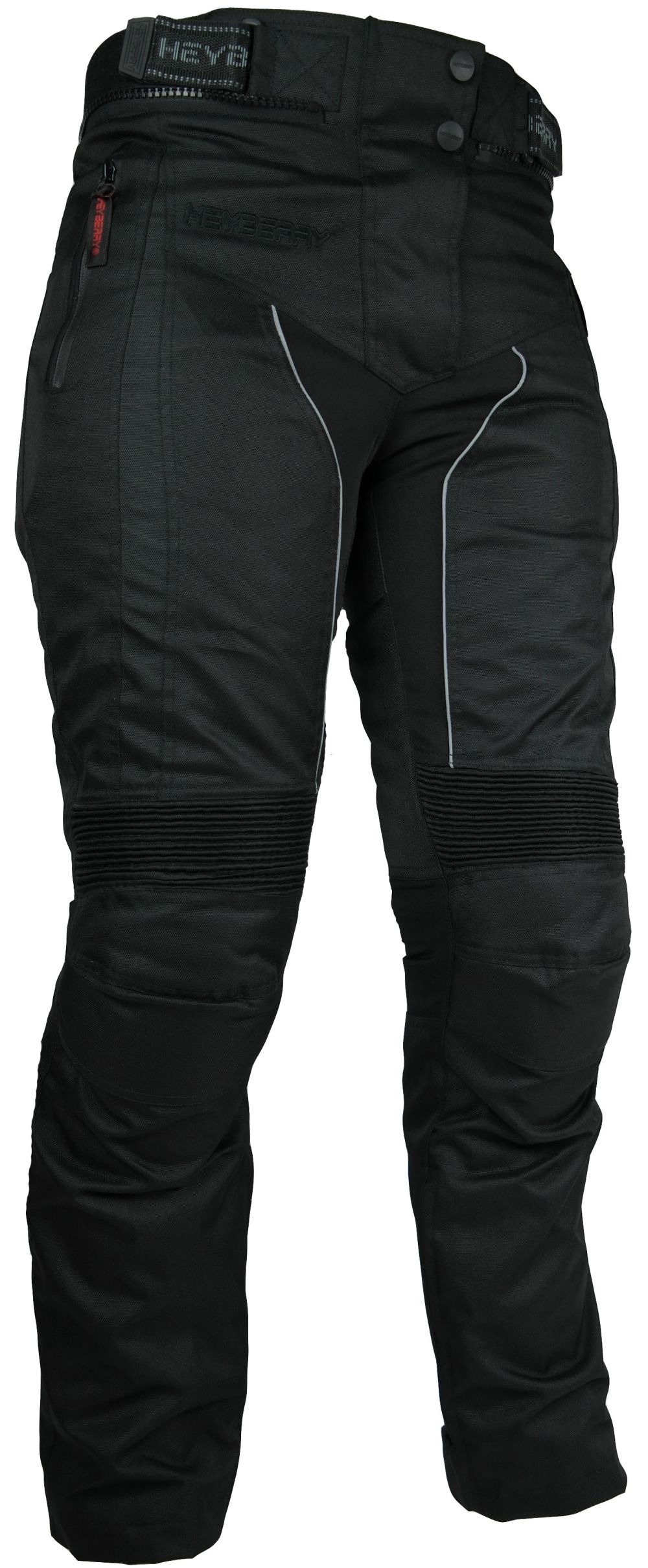 Heyberry Damen Motorrad Hose Motorradhose Textil Schwarz Gr. S - XXL