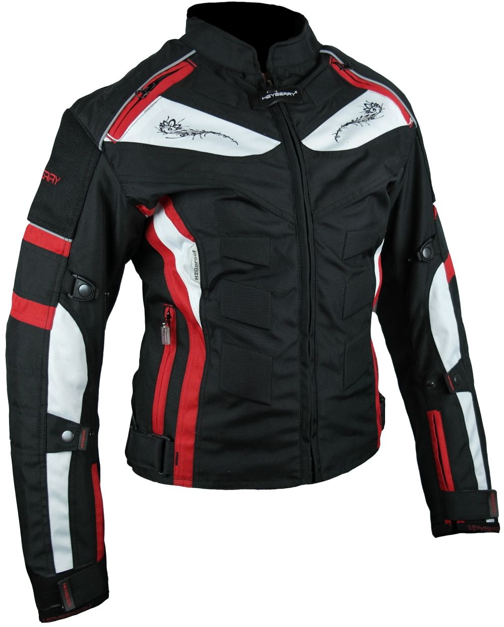 Heyberry Damen Soft Shell Jacke Motorradjacke Textil Rot Gr S M L XL 