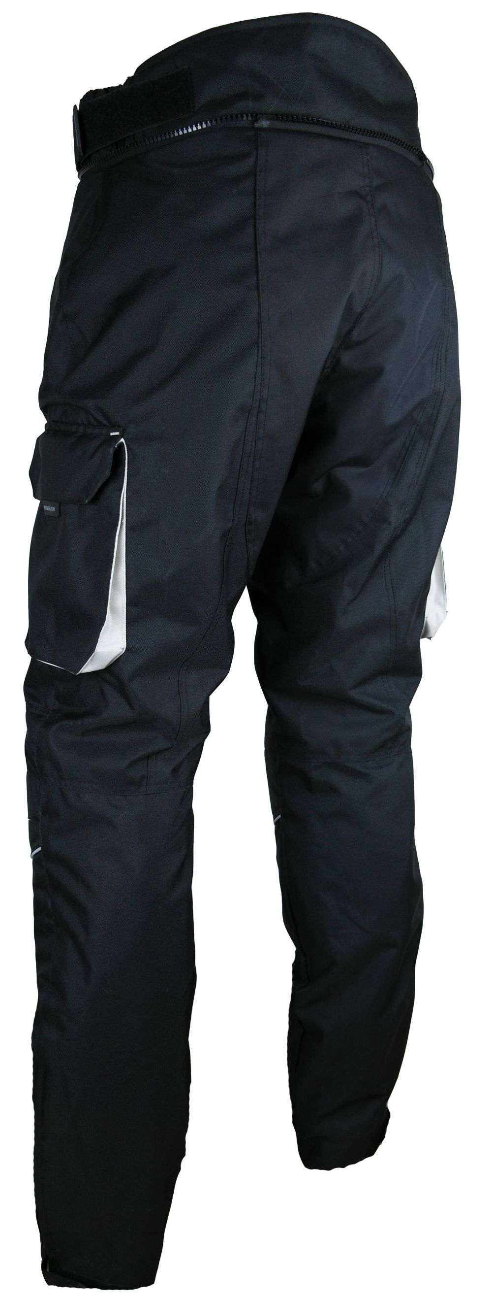 Heyberry Motorradhose Schwarz Grau Textil mit Oberschenkeltaschen M L XL XXL 3XL
