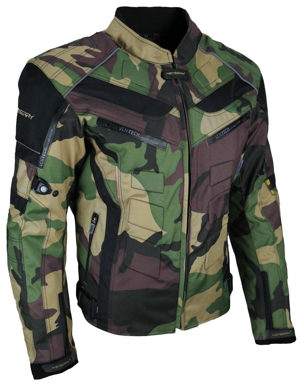 Heyberry Motorrad Roller Jacke Motorradjacke Camouflage Woodland Gr. M bis 7XL