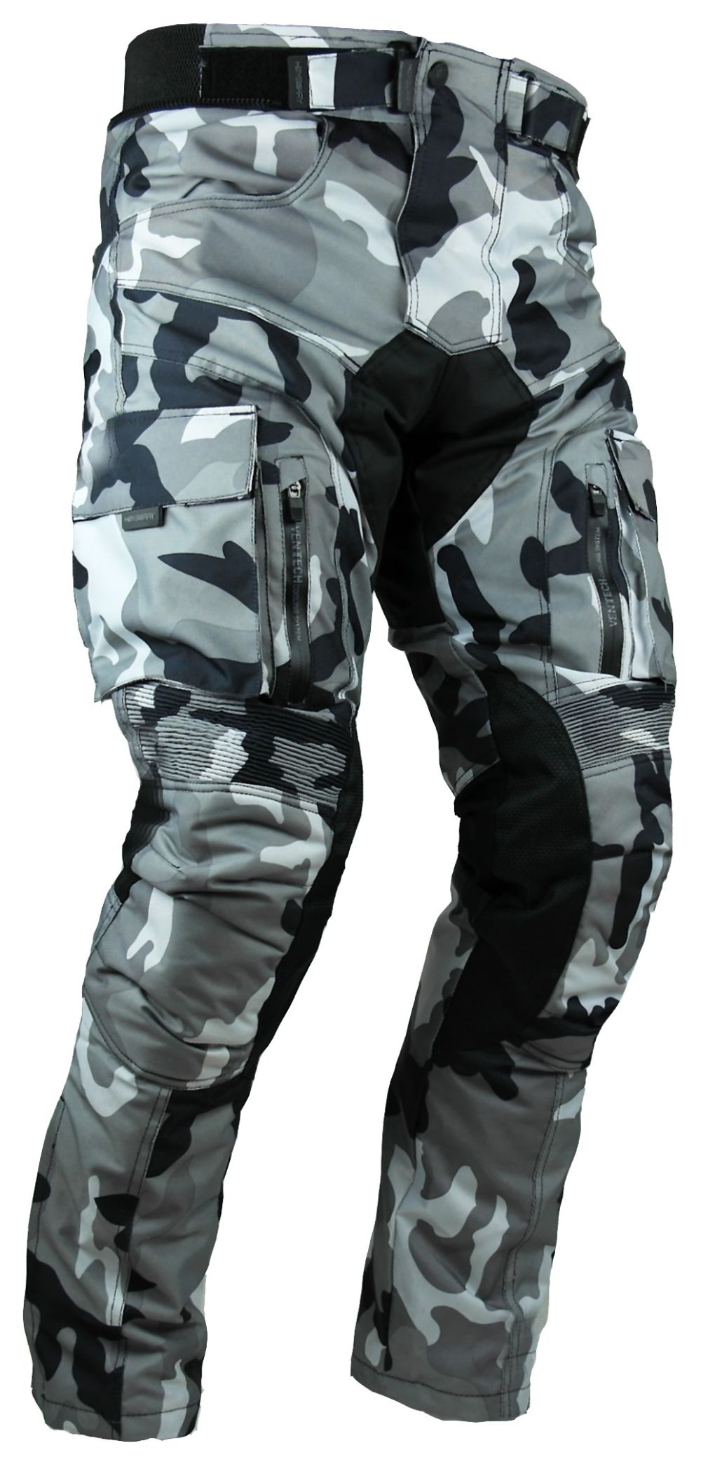 Heyberry Motorrad Hose camouflage weiß mit Oberschenkeltaschen Gr