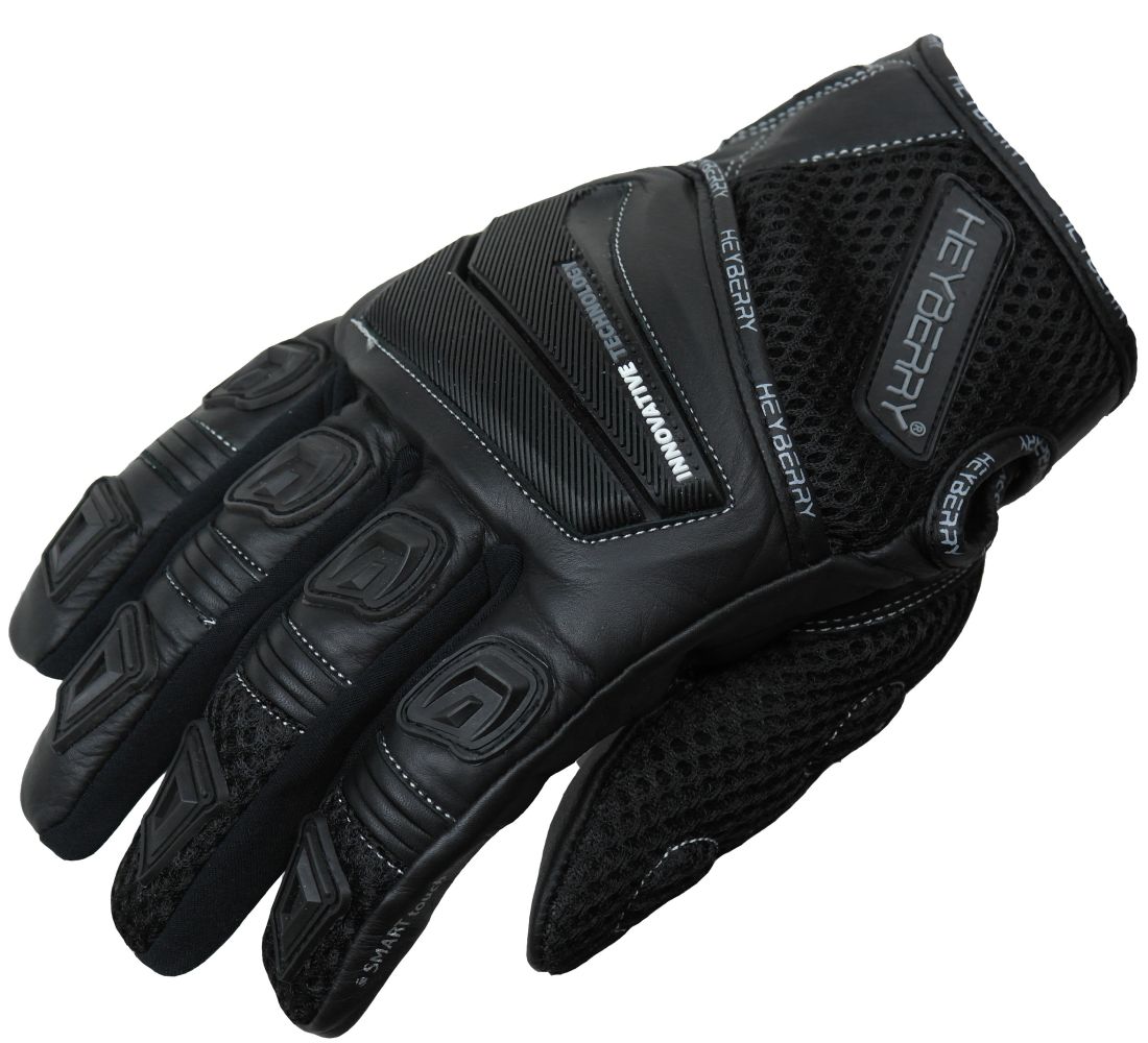 Heyberry Motorrad Handschuhe Motorradhandschuhe Sommer schwarz Gr. M L XL