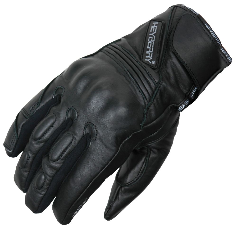 thumbnail image 2 of BOSMOTO Leather Motorcycle Gloves – Retro Old School Cafe Racer / Chopper Style, Black, Sizes S-3XL, Men's 2 of 6