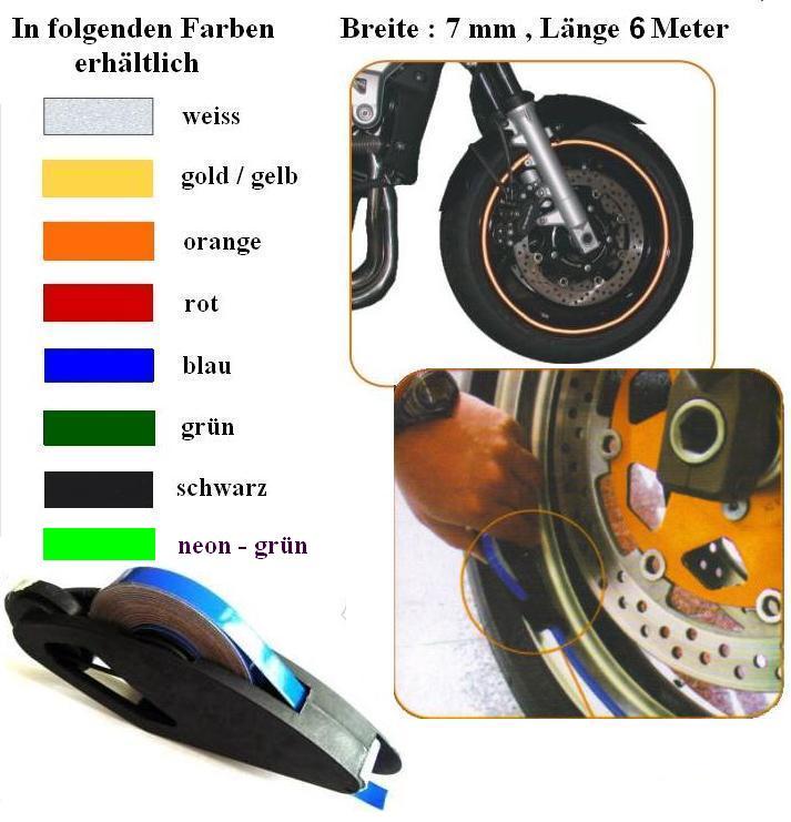Felgenrandaufkleber  Farbe : Blau