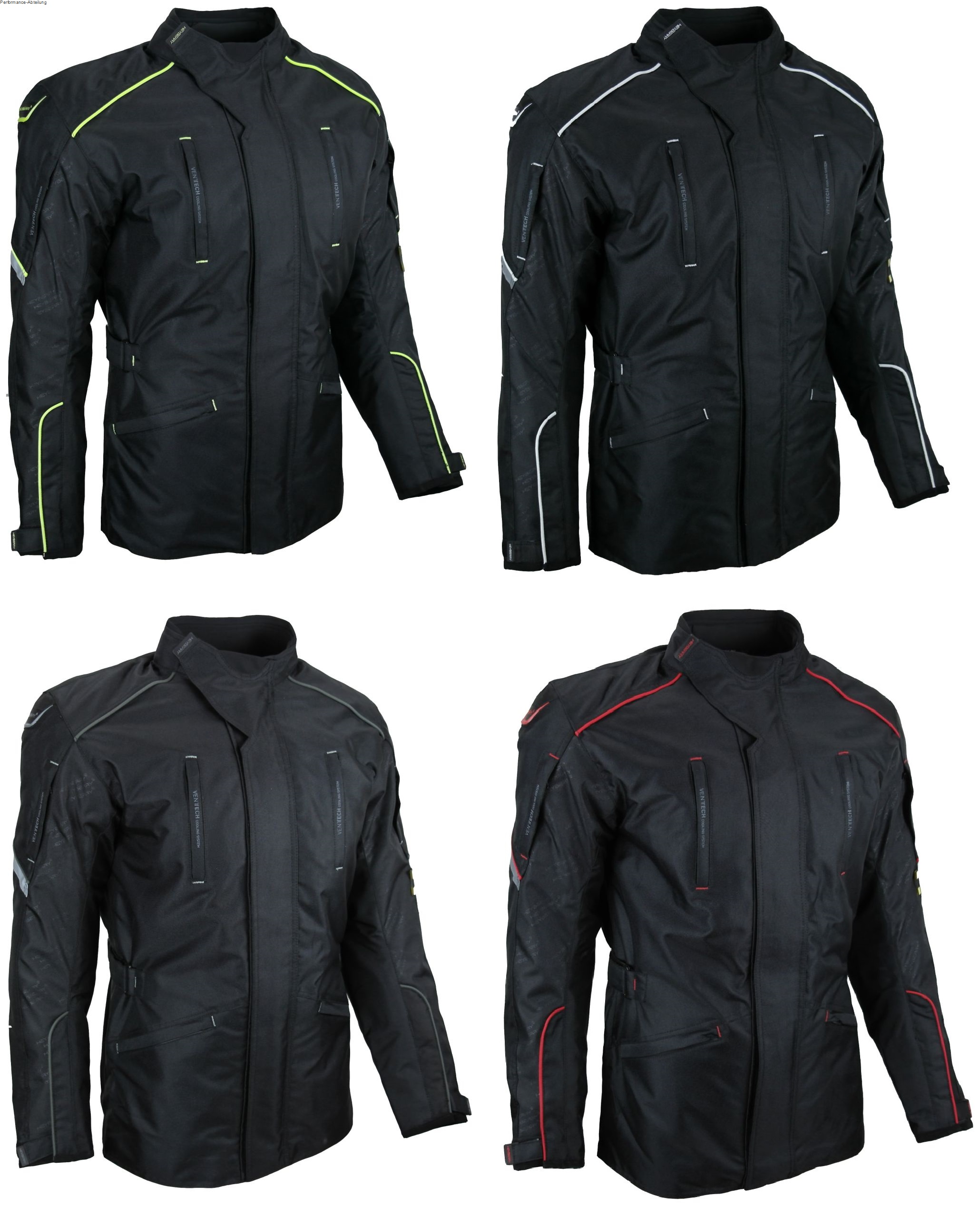 Heyberry Touren Motorrad Jacke Motorradjacke Textil schwarz rot Gr.XL