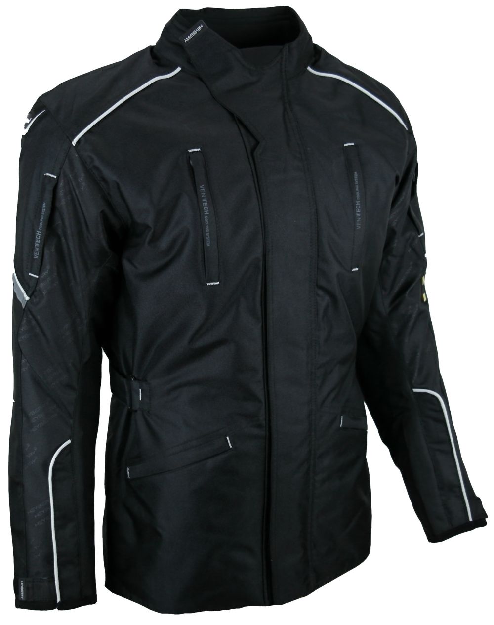 Heyberry Textil Touren Motorradjacke Motorrad Jacke schwarz weiß Gr. M-3XL