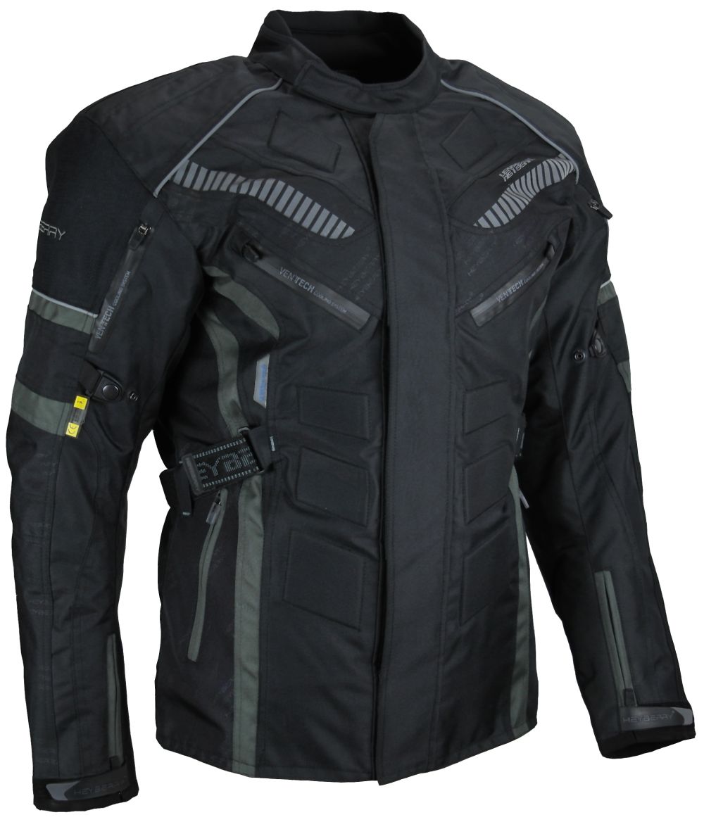 Herren Touren Motorradjacke Textil Heyberry grau Gr. M L XL XXL 3XL