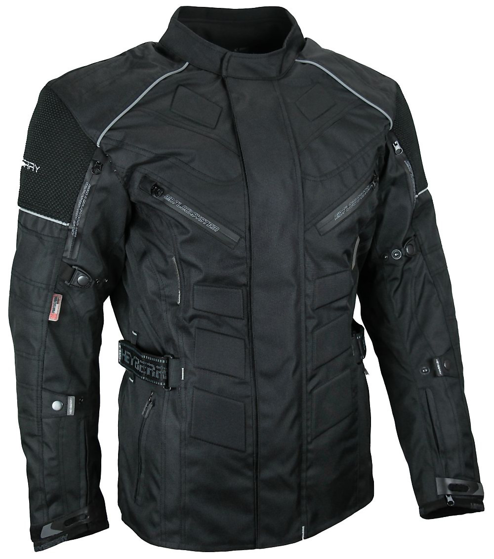 Herren Touren Motorradjacke Textil Heyberry schwarz Gr. M - 7XL