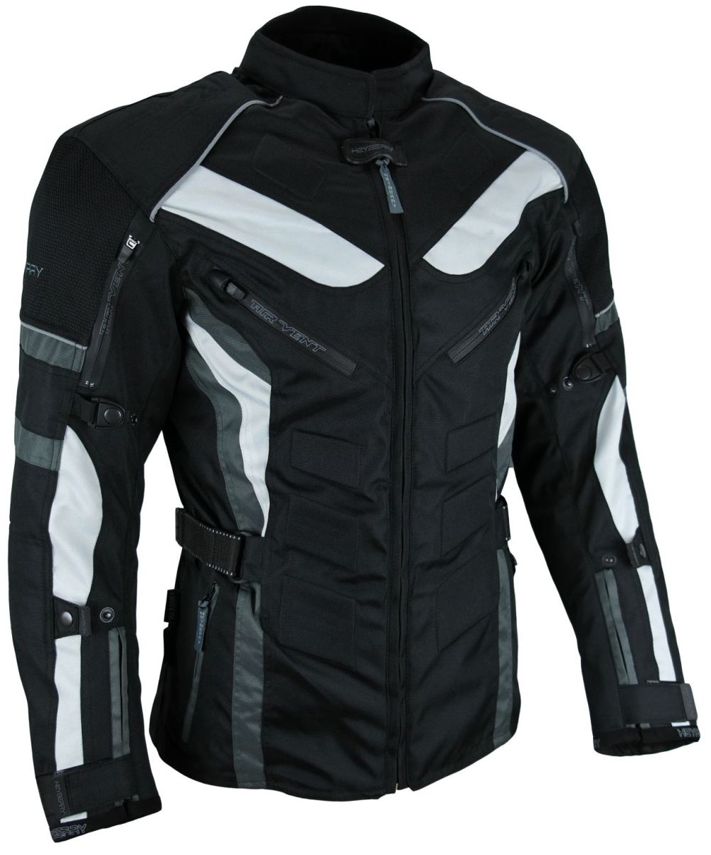 Heyberry Touren Motorrad Jacke Motorradjacke Textil schwarz grau Gr. M - 7XL